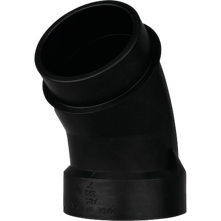 Charlotte Pipe And Foundry 2 In. Hub x Spigot 45 Deg. Street ABS Elbow 1/8 Bend ABS 00323  0800HA